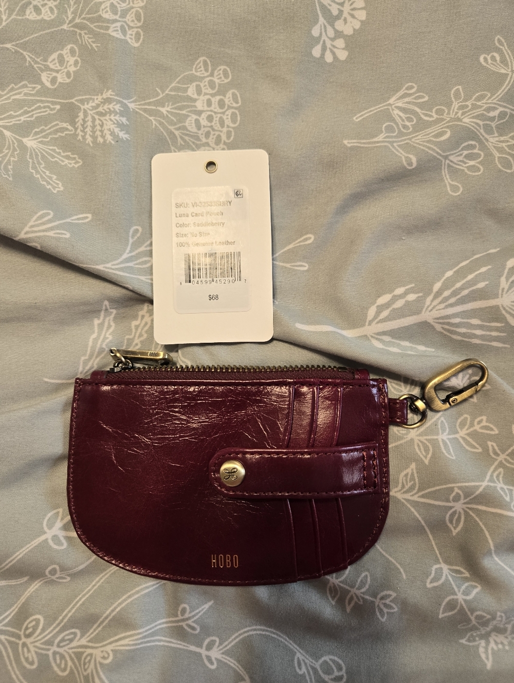 HOBO Luna Card Pouch in SadleBerry -